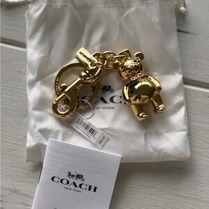 Coach Gold Bear Bag Charm